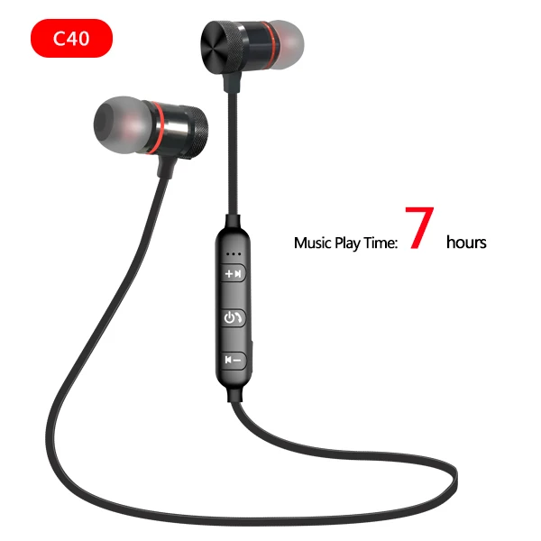 C40-7h FBYEG C40 C40W Bluetooth наушники беспроводные наушники шейные спортивные наушники Auriculare CSR Bluetooth для всех телефонов - Цвет: C40-7h