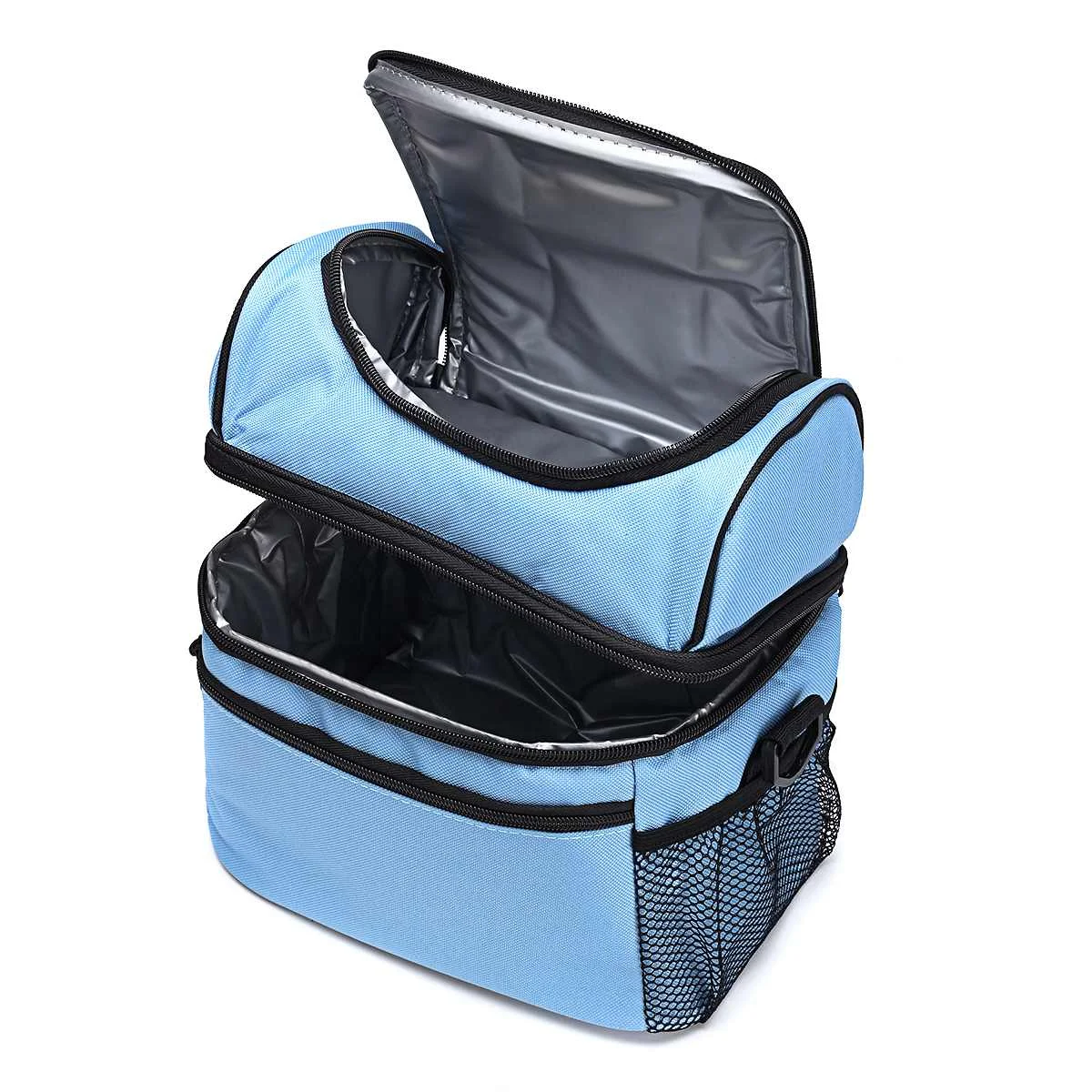 Double Layers Lunch Bag Reusable Insulated Thermal Bag Women Men Multifunctional Cooler Keeping Lunch Box Outdoor Carry Tote