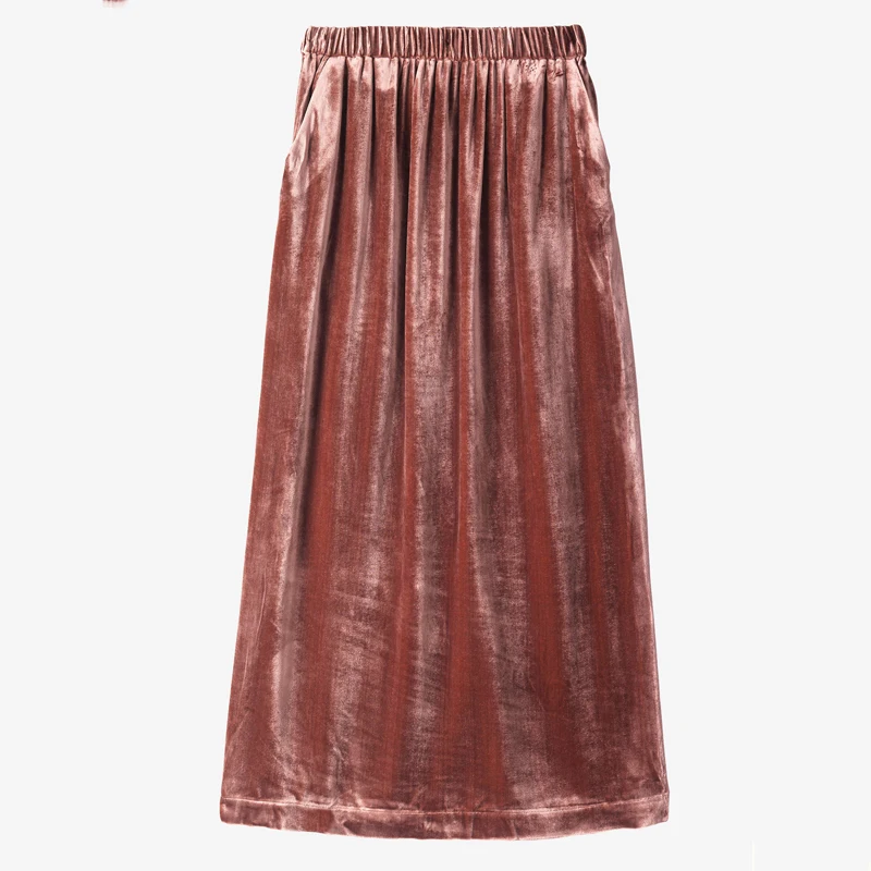 Женщины Юбки 2016 Горячая Продажа Моды Старинные Юбка Твердые Повседневная Прямо