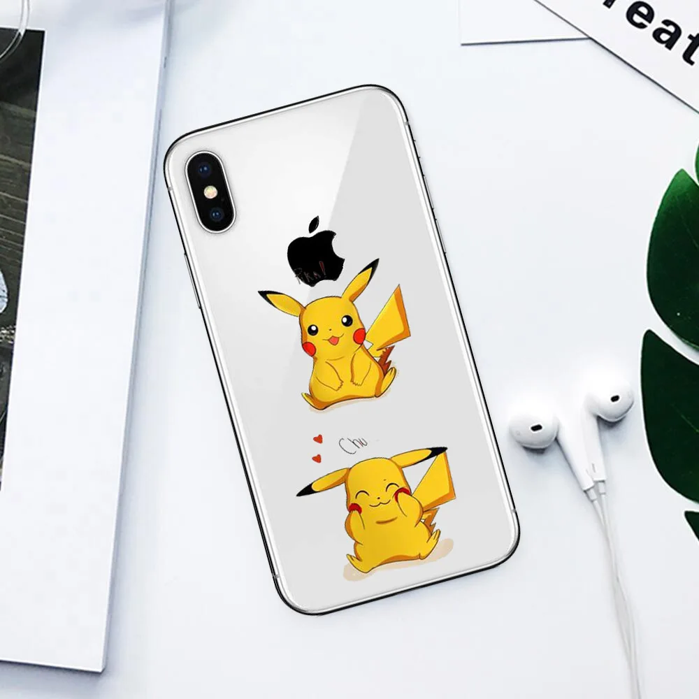 3D Cartoon Pocket Monsters Pokemons Pikachu Phone Soft silicone Cases Cover For iphone 7 6 6S 8 Plus 5S SE X XS XR MAX |