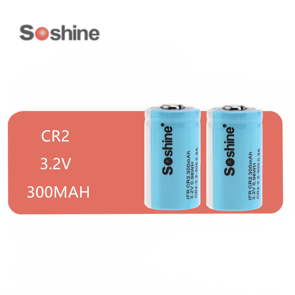 Аккумуляторные батареи SOSHINE LiFePo4 15266 IFR CR2 300 мАч 3 2 в синие шт.|Перезаряжаемые