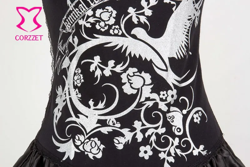 Женский серебристый костюм с цветочным и Фениксом винтажный в викторианском