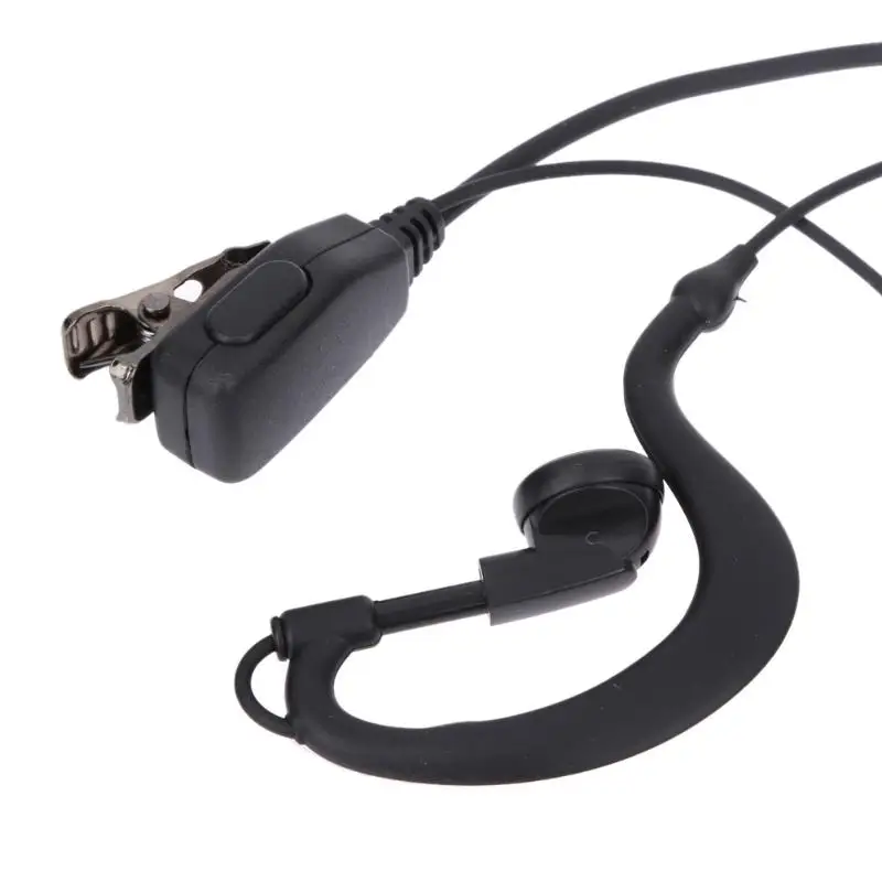 1 м 2PIN PTT наушники с микрофоном Walkie Talkie ушной крючок AUX переговорные наушники гарнитура для BAOFENG UV5R/KENWOOD/HYT