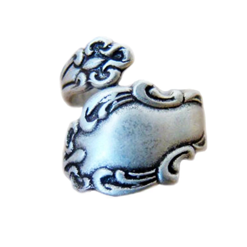 

Drop shipping Retail Antiqued Spoon Ring Adjustable Thumb Rings Vintage Style Spoon Ring