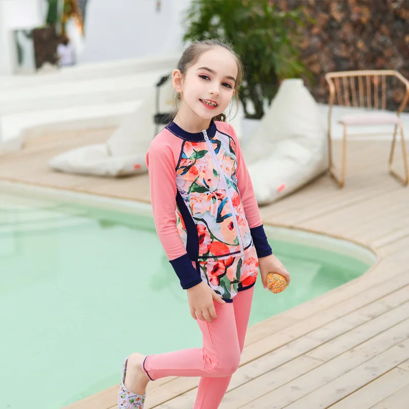 Пляжная Спортивная одежда для маленьких девочек костюм из двух предметов