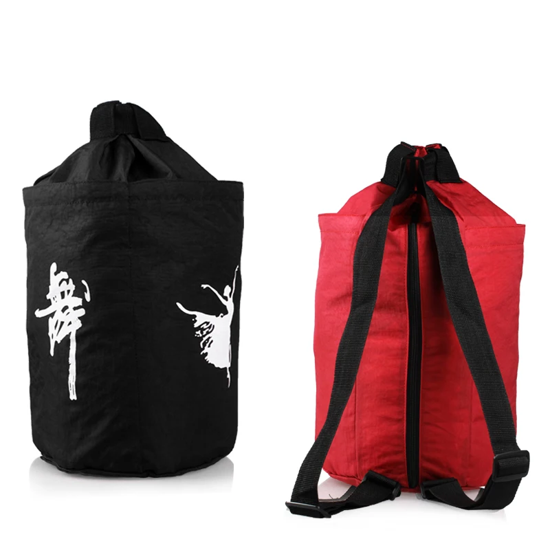 Подростков обувь для девочек взрослых балетный рюкзак красные черные