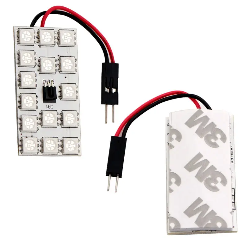 2PCS T10 5050 SMD 16 Colors 15 RGB LED Remote Control Car Interior Panel Reading Led Lamp light With Festoon BA9S | Автомобили и