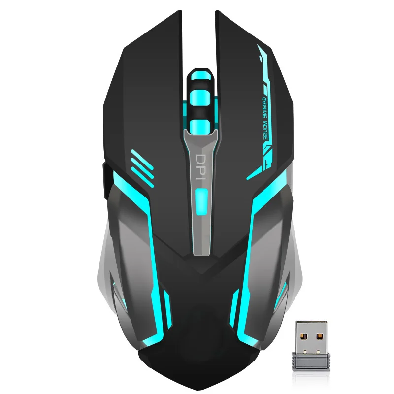 Игровая оптическая мышь USB Беспроводная/Проводная компьютерная портативная цветная мышь с подсветкой точность позиционирования перезаряжаемая литиевая батарея