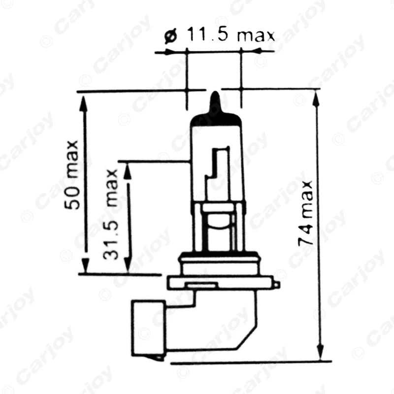LEEWA 20 шт. белый 9006 HB4 12 В 55 Вт/100 Вт Автомобильные противотуманные фары галогенная