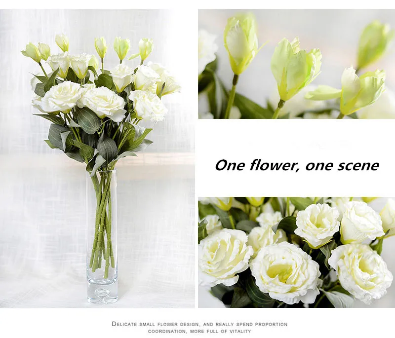 3 головы platycodon Grandiflorum завод искусственных цветов для дома и сада украшения 70 см подарок на свадьбу