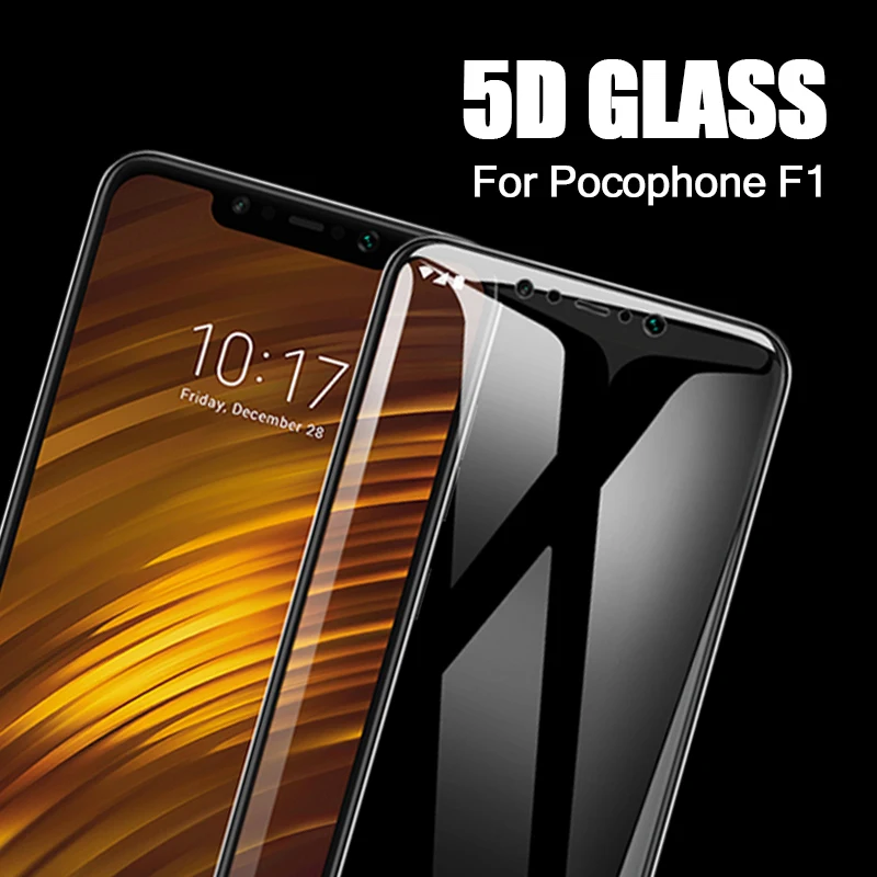 5D Защитное стекло для Xiao mi Pocophone F1, закаленное стекло для Xiao mi Me Little F 1, Защитное стекло для экрана Xio mi Pocofone F1