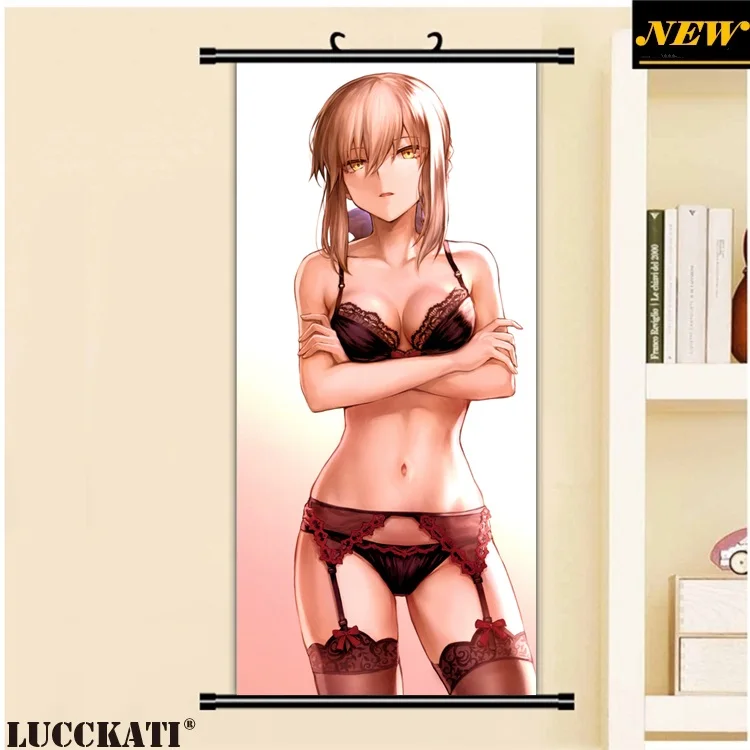 45X95 см Fate grand order Fate/go Fgo Сексуальная лоли каплей мультфильм аниме Настенная картина плакат прокрутки Ткань Холст Живопись 7