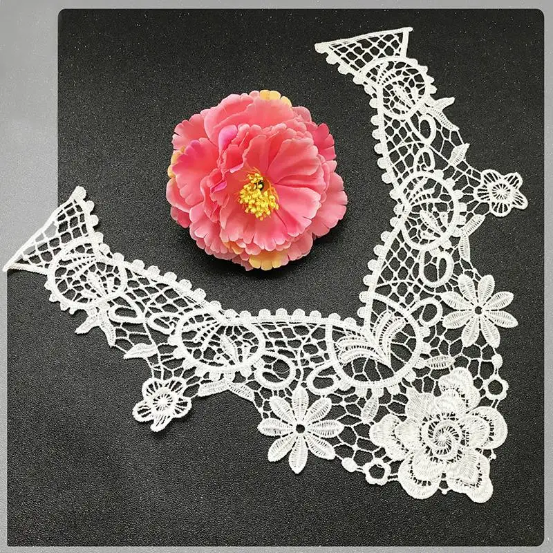 1 шт. белый красный чёрная аппликация цветок блестки украшение кружевная ткань