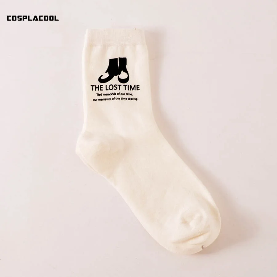 [COSPLACOOL] оригинальные модные носки с принтом женские ботинки шапкой цвет черный