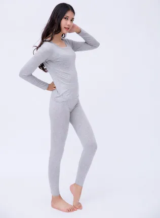 Оптовая продажа 2018 новые модальные пижамы женские бесшовные с круглым вырезом