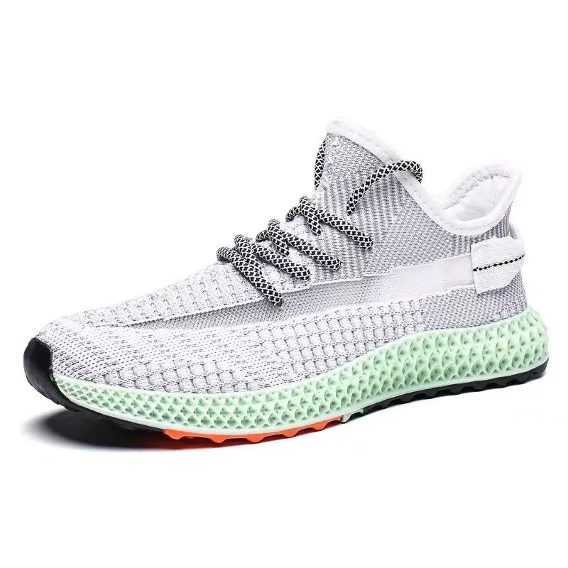 2019 spring and autumn new flying woven mesh men's shoes summer breathable non-slip sneakers casual trend | Обувь