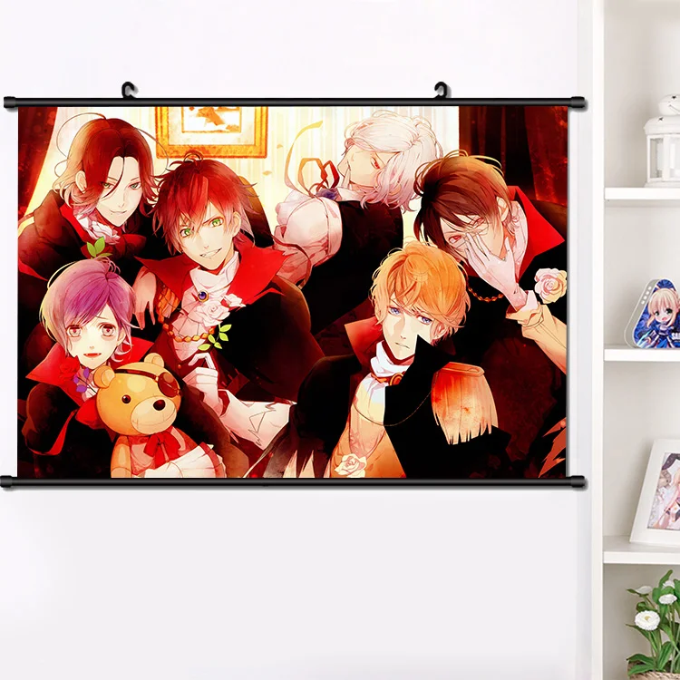 Аниме DIABOLIK LOVERS Komori Yui Sakamaki Shu ouma прокрутки плакат манга настенные подвесные