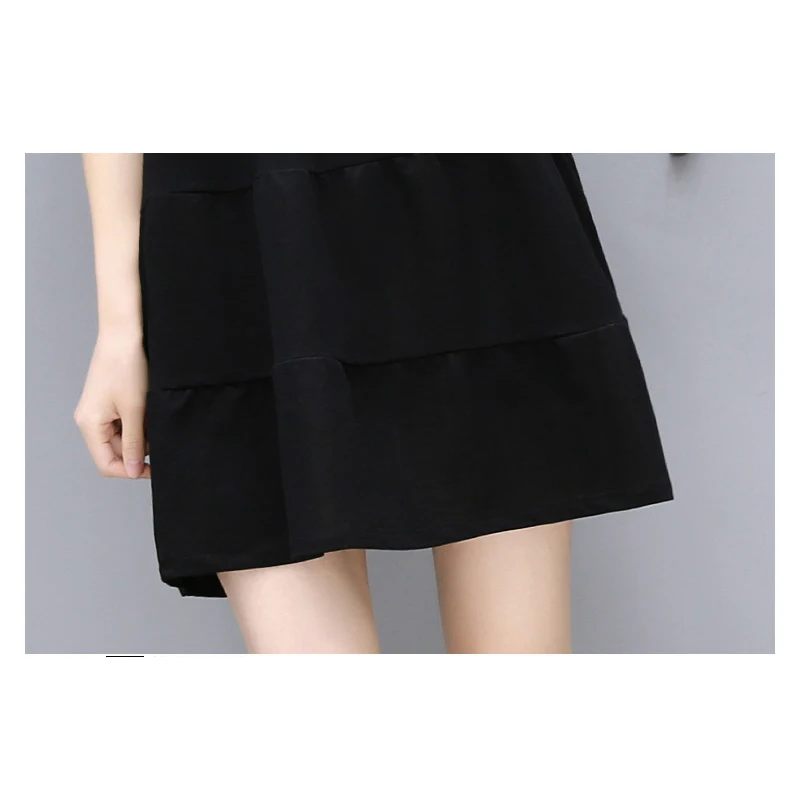 

Dress Female Summer Strapless long 2018 New Fashion Korean Loose Large Size Petal Sleeve knee-Length Dresses Small Fresh ZTT23