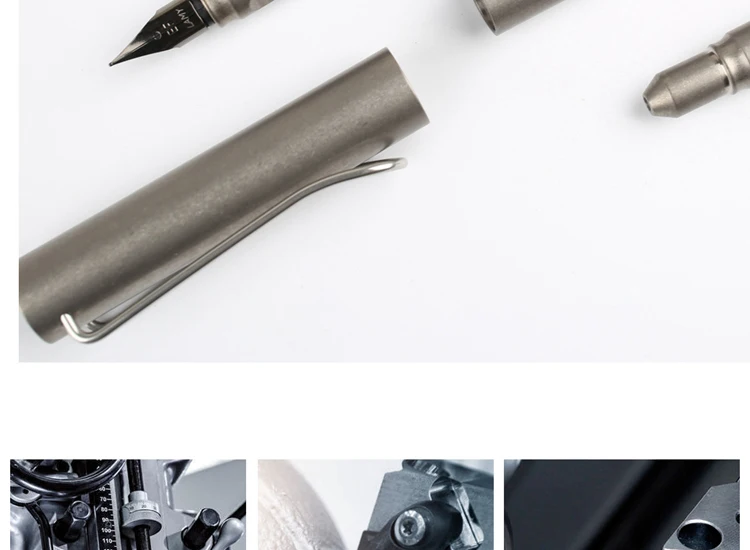 EDC из титанового сплава, тактическая ручка для самозащиты и выживания с многофункциональными портативными зубчатыми инструментами EDC