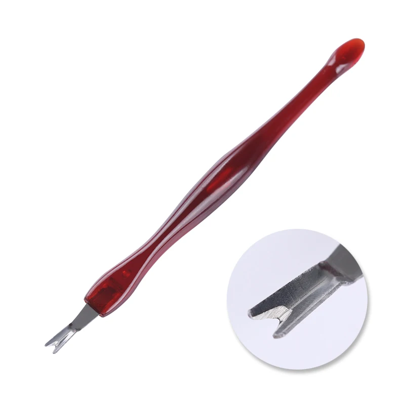 Двойная функция кутикулы для ногтей толкатель УФ Гель лак удаления ложки триммер