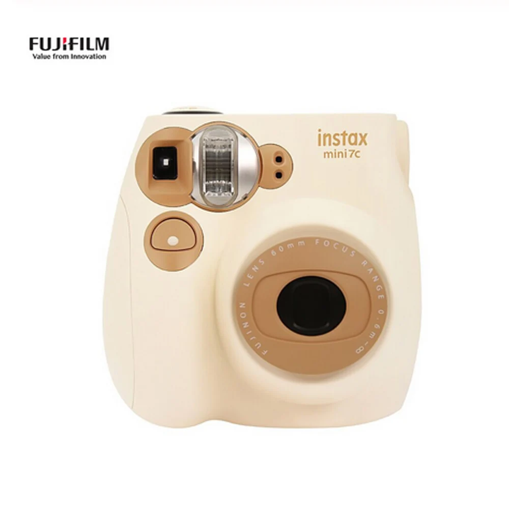 2 Цвет белая пленка для Fuji Instax Мини 7C Камера Кофе и розовый цвет мгновенной фото