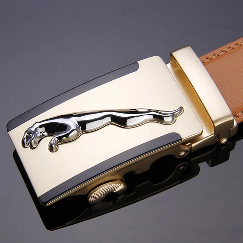 Ремень мужской с автоматической пряжкой модный роскошный брендовый пояс Jaguar