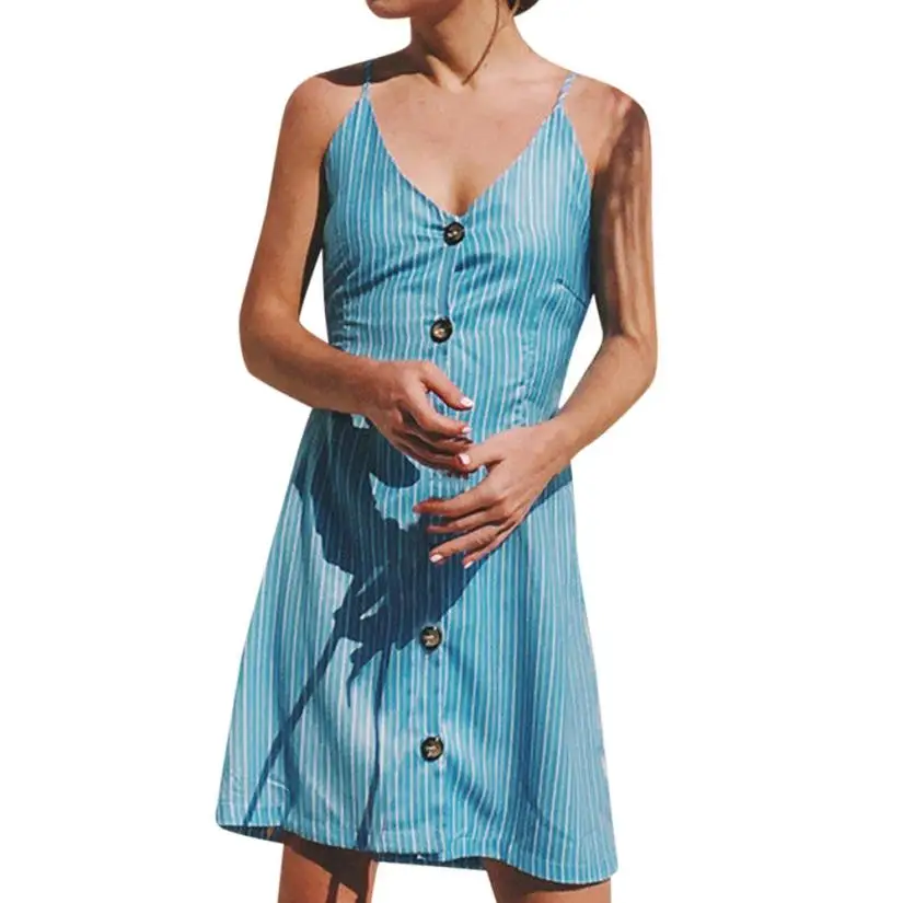 Сексуальным вырезом на спине и с узором в горошек принтом пляжное летнее платье