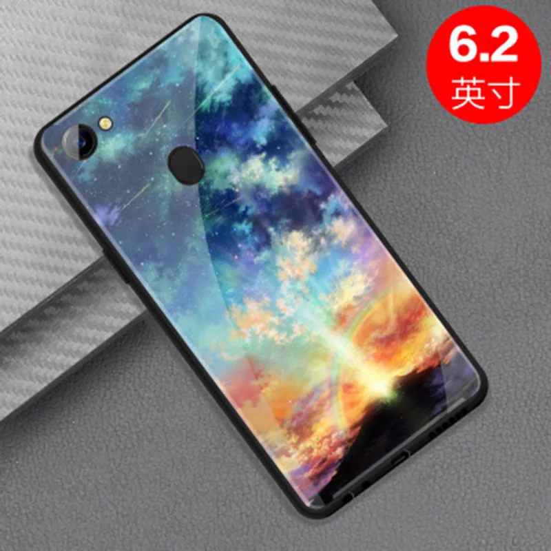 Чехол для OPPO F7 чехол со звездным небом из закаленного стекла OPPOF7 F 7 защитный