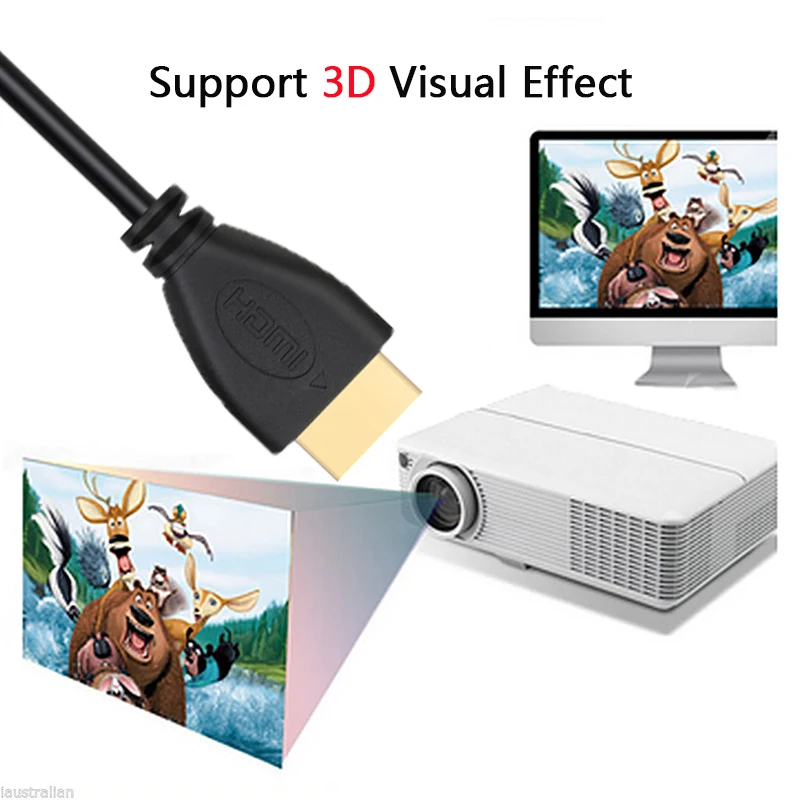 SIANCS HDMI кабель позолоченный папа-папа 1 4 1080P 3D для ЖК-проектора tv BOX lcd DVD HD xbox PS3
