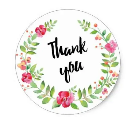

1.5inch Wreath watercolors flowers classic round sticker 5