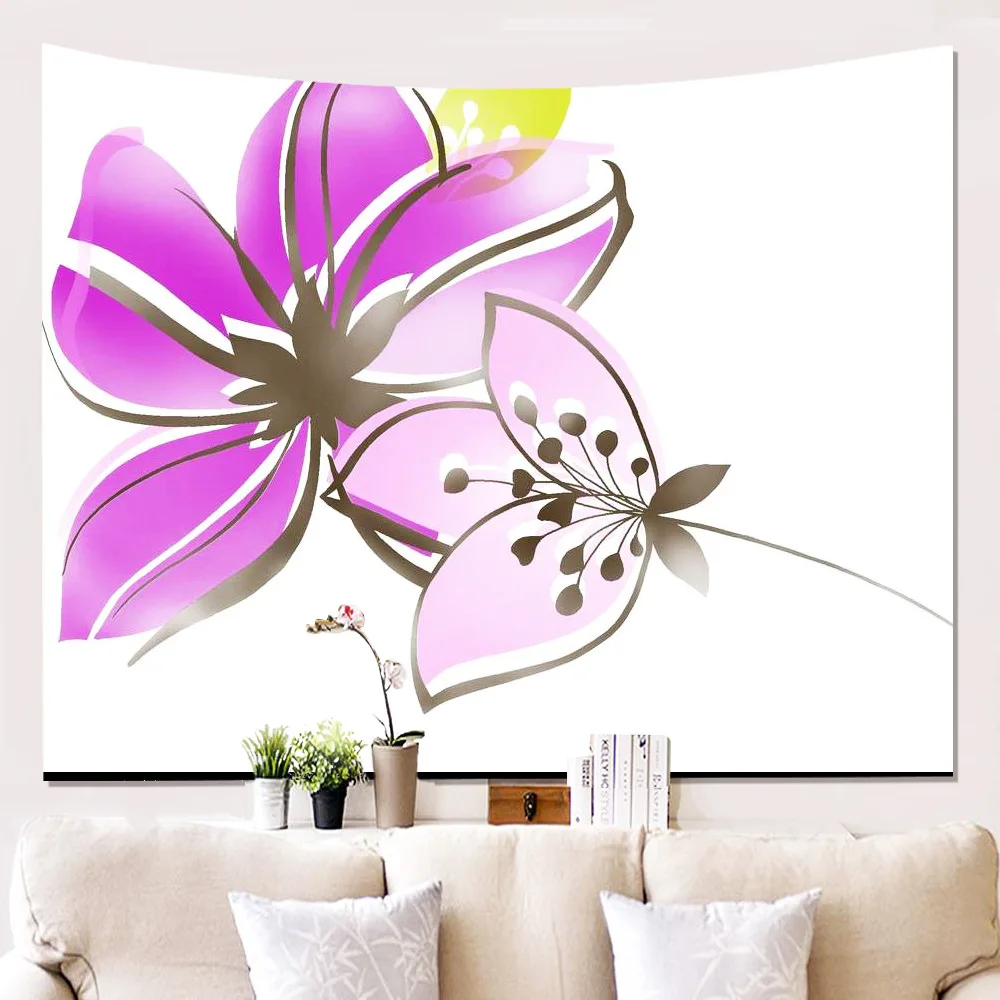 Zeegle Flower Printed Mandala Tapestry Soft Sandy Beach Throw Towel Wall Decor Cloth Background Blanket Yoga Mats Table | Дом и сад