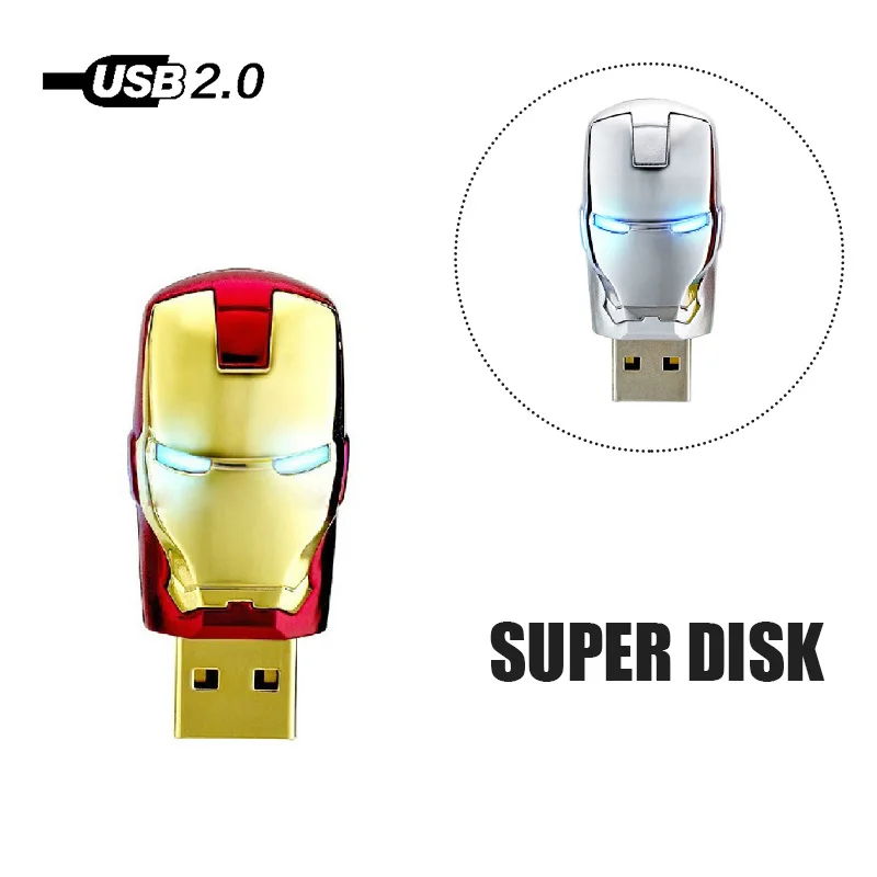 Ironman Light Eye хит продаж Usb флеш накопитель 128 Мб 4 ГБ 8 16 32 64 ГБ|USB флэш-накопители| |