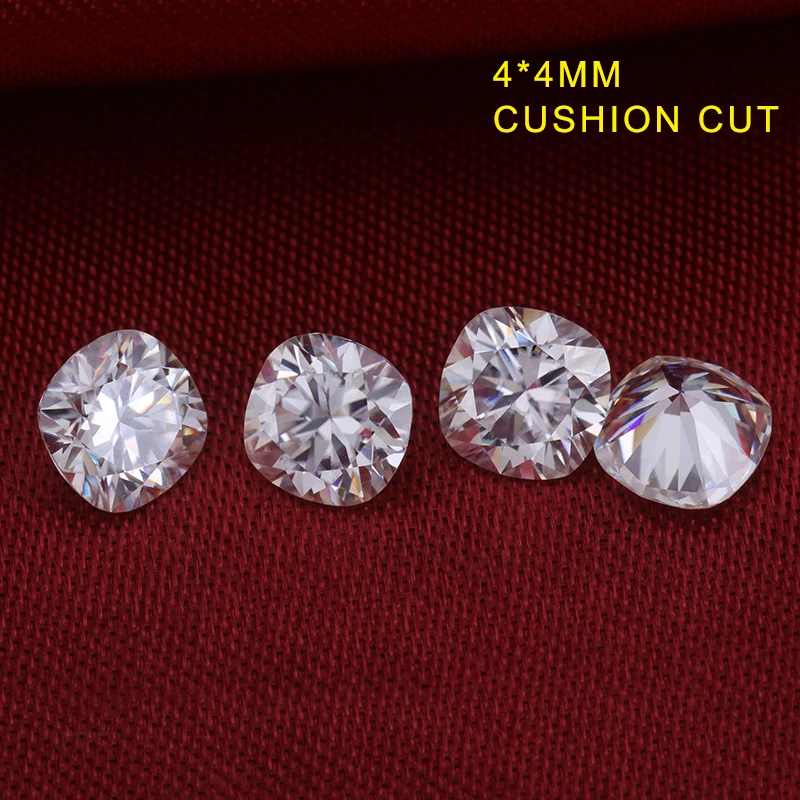 

EF color 4*4mm cushion cut loose moissanites stone for jewelry making