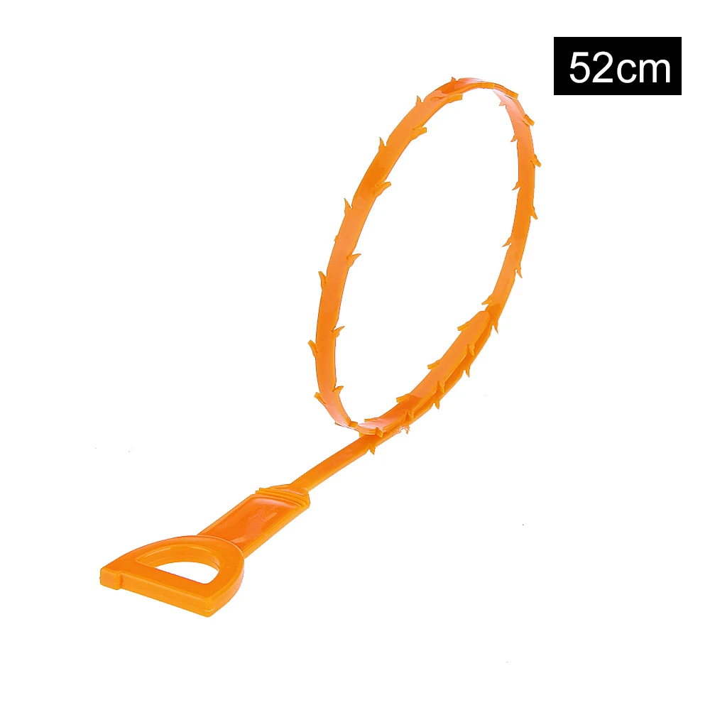 52cm Anpro крючок для очистки раковины ванной комнаты сливной канализационный земснаряд устройство водопроводной трубы дноуглубление унитаз раковина ванна слив змея чистящий инструмент - Цвет: 52cm