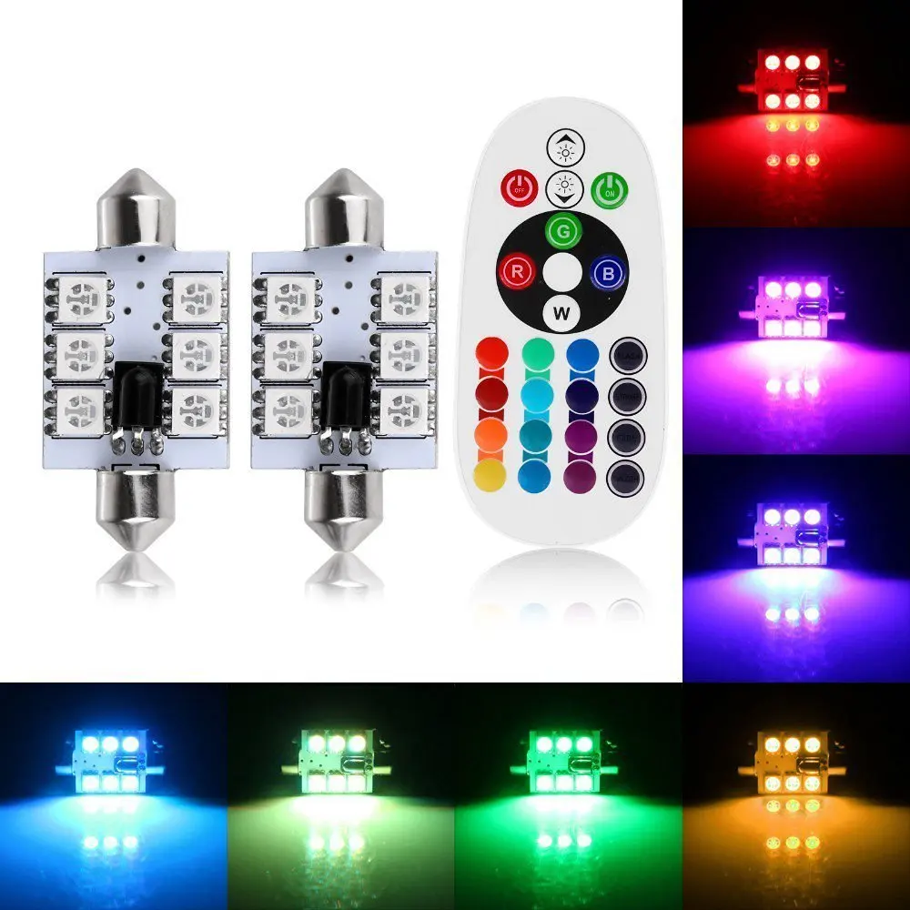 Светодиодсветодиодный лампа RGB 36 мм 31 41 5050 SMD 6 2 шт. Светодиодная 12 В постоянного