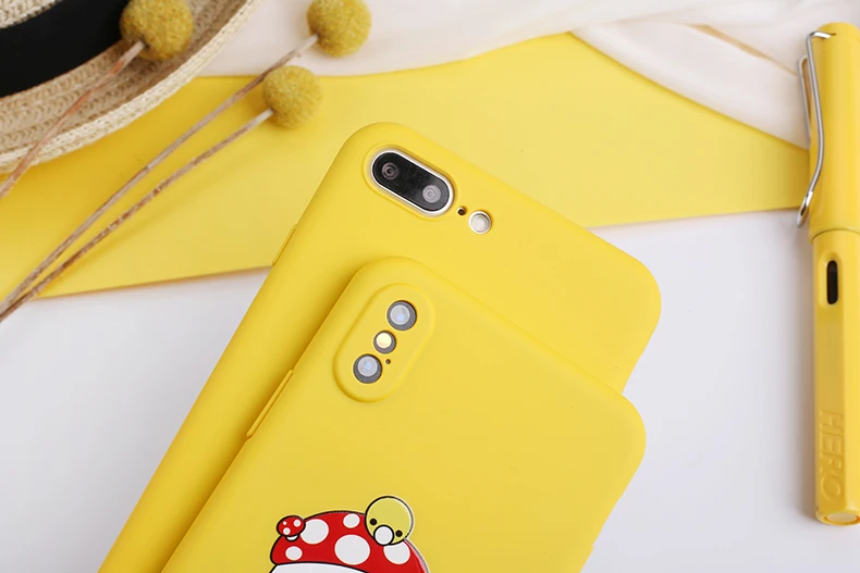 Модные матовые чехол для iphone 6 6s 7 8 плюс милые Панели телефона с рисунком задняя