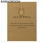 12 шт. модные ювелирные изделия ожерелья и подвески золотого цвета All Is Well Хамса ожерелье-чокер для женщин