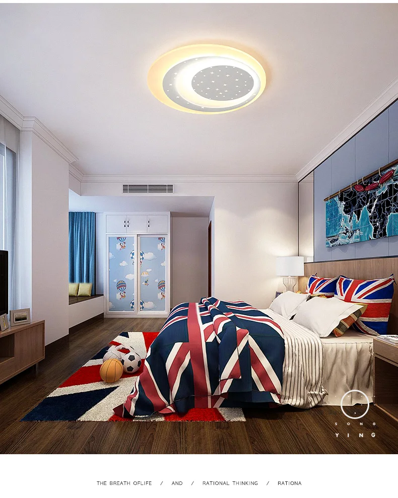 Children's room lamp bedroom simple modern boy girl cartoon creative stars led ceiling | Лампы и освещение