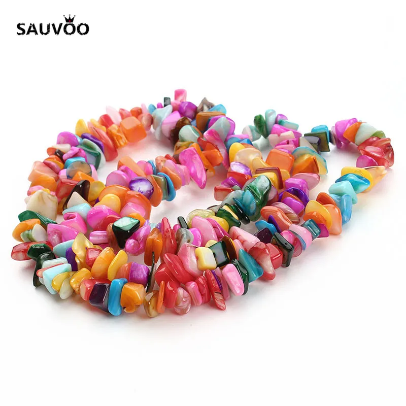 SAUVOO прибл. 80 см/31 5 дюйма зеркальные морские оболочки каменные чипсы бусины гравий