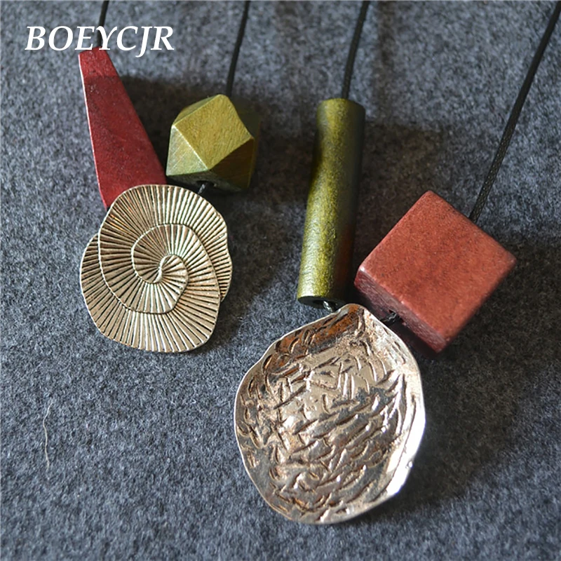 Винтажная цепочка BOEYCJR из сплава и искусственной веревки модные ювелирные
