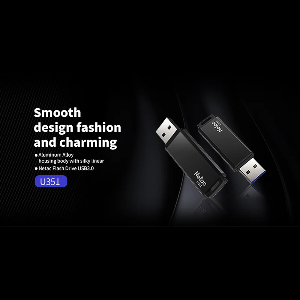 Флеш накопитель Netc U351 USB 3 0 портативный U диск флешка автомобильные флэшки тонкие