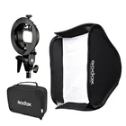 Адаптер для вспышки Godox 40*40 см50*50 см60*60 см80*80 см, софтбокс + кронштейн s-типа Bowens S