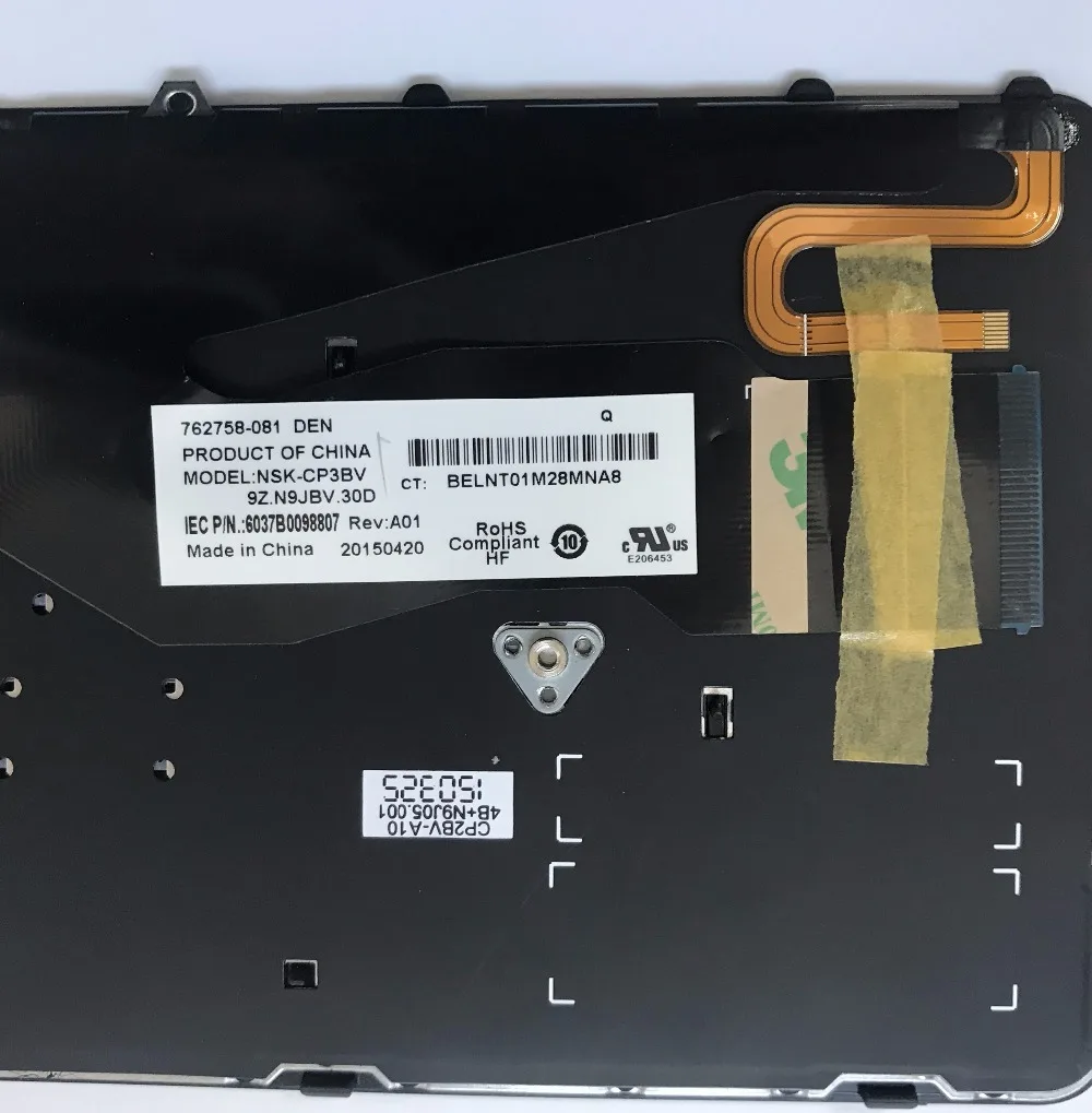Новый настоящий датский Dansk для HP EliteBook 840 G1 850 с подсветкой 762758-081 NSK-CP3BV 9Z. N9JBV. 30D |