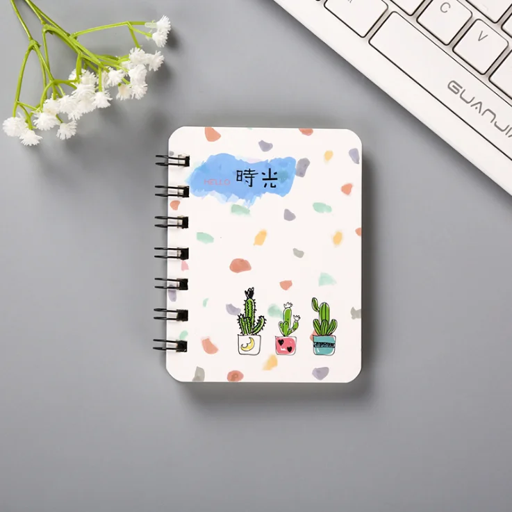 Kawaii спиральный блокнот A6 для дневника, списка дел кактус карманная книга офисные школьные принадлежности канцелярские принадлежности для школьников офисные принадлежности - Цвет: 2