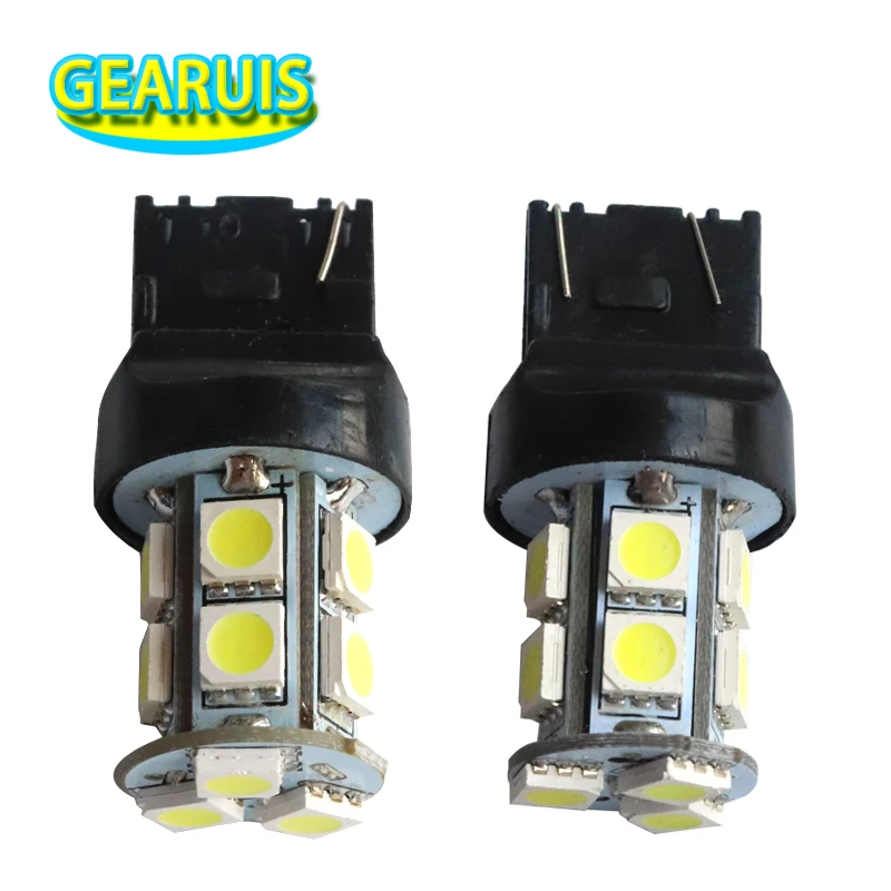 10 шт. Автомобильные светодиодные лампы T20 7443 W21/5 Вт 7440 13 smd 5050 13smd стоп-сигнал