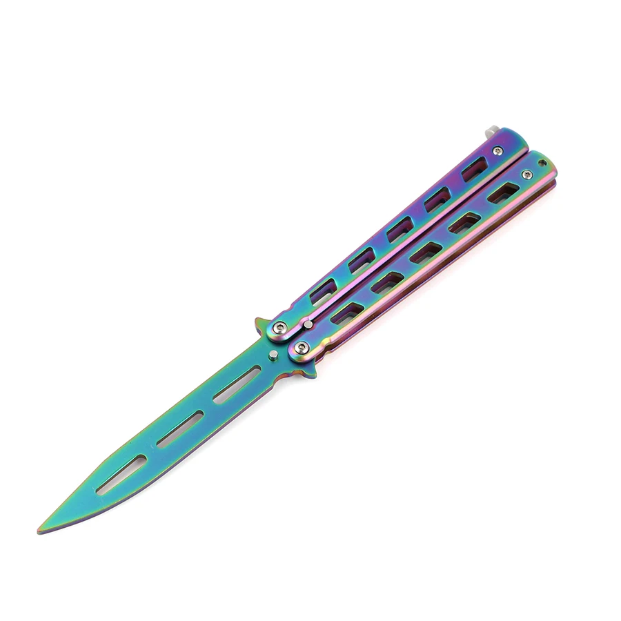 Красочный складной нож Balisong тренировочный для тренера в виде бабочки инструмент