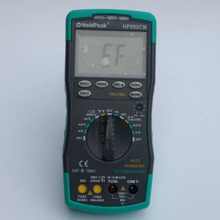 Клещи стабильный ЖК-дисплей HoldPeak HP-890CN Цифровой мультиметр DCAC измеритель