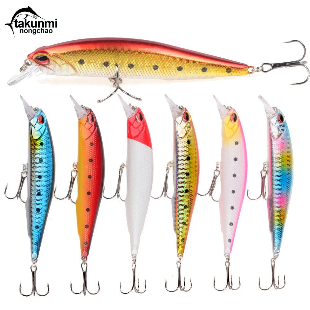 1 шт. мини воблер Jerkbait 11 см/14 г жесткая Приманка Minnow Crank рыболовные приманки крючок