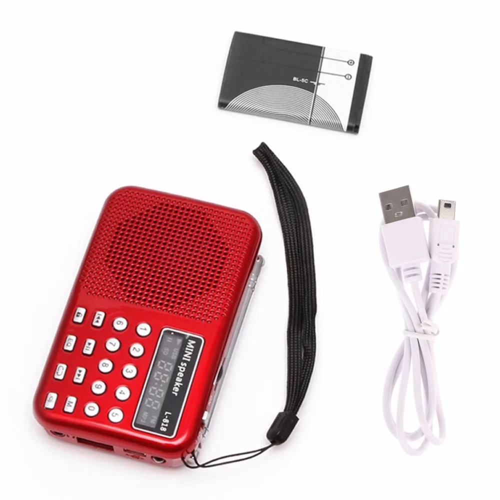 OOTDTY Новинка поступление мини lcd цифровой аудио FM радио динамик USB Micro SD TF карта MP3 музыкальный плеер горячая распродажа