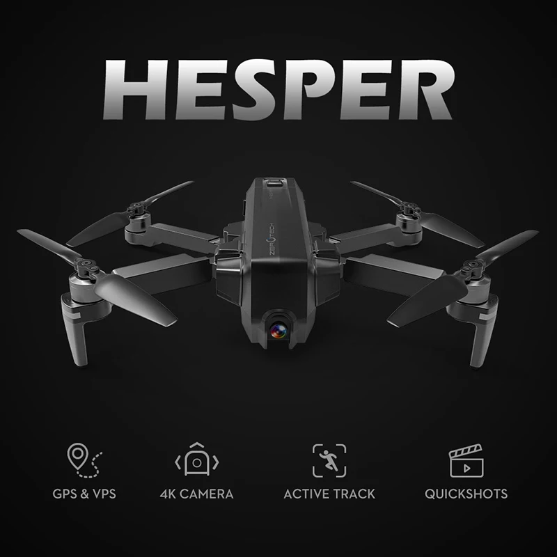 Дрон HESPER Selfie 4K с камерой FPV с камерой HD 1080 P, система gps, дроны, Квадрокоптер, пульт дистанционного управления и приложение, вертолет